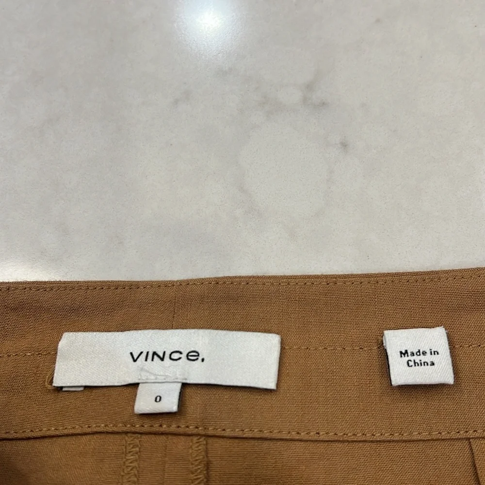 VINCE Linen-Blend Midi‎ Wrap Skirt Size 0 - Picture 5 of 9